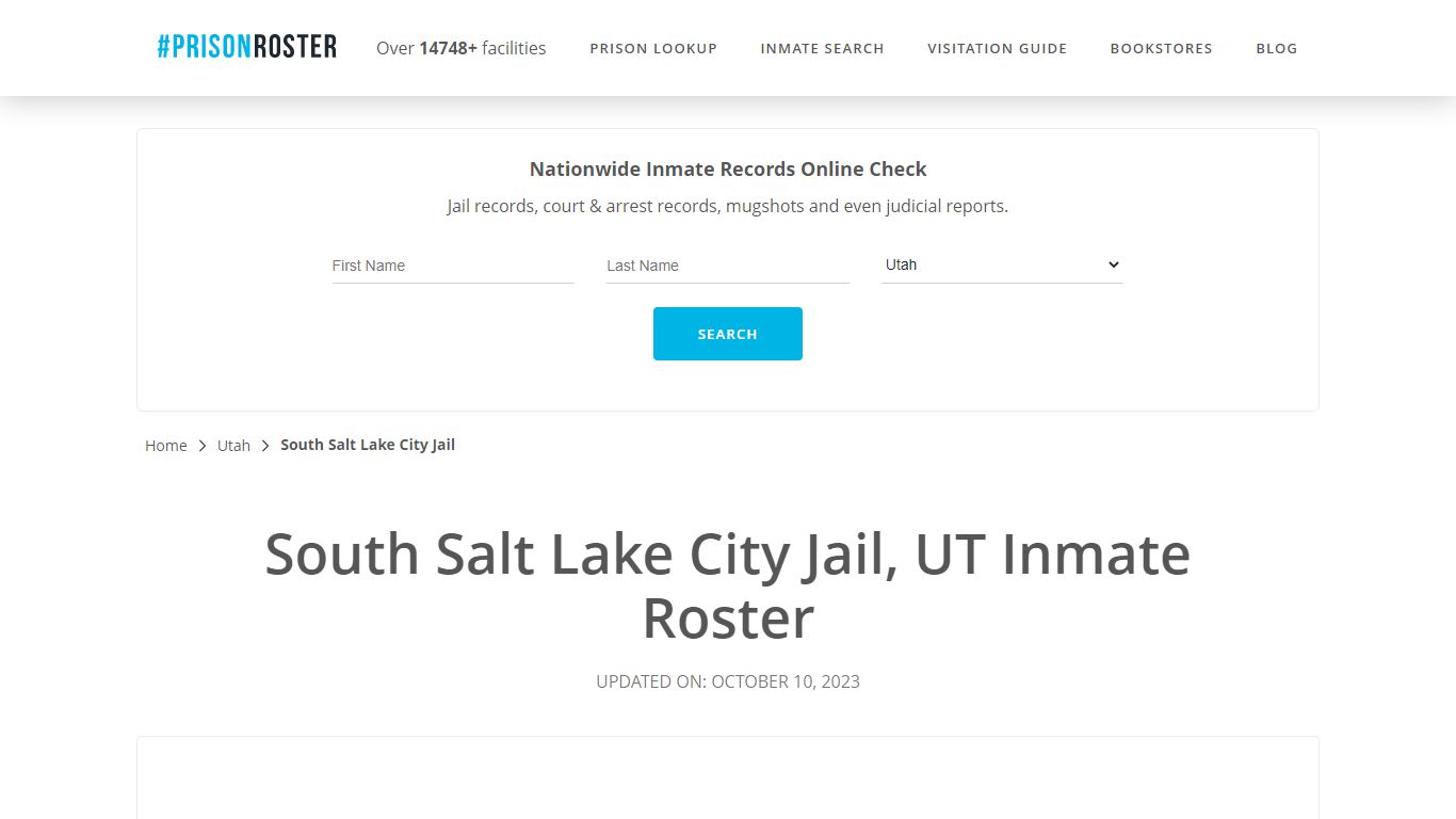 South Salt Lake City Jail, UT Inmate Roster - Prisonroster